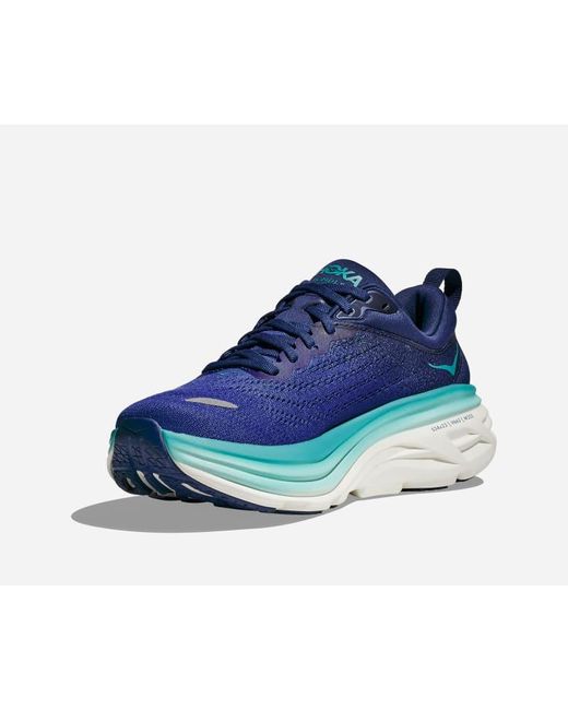 Bondi 8 Chaussures pour Femme en Bellwether Blue/Evening Sky Taille 36 | Route Hoka One One