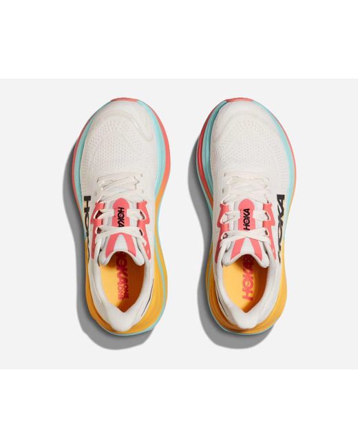 Hoka One One Multicolor Skyward X Schuhe für Damen in Blanc De Blanc/Swim Day Größe 38 2/3 | Straße