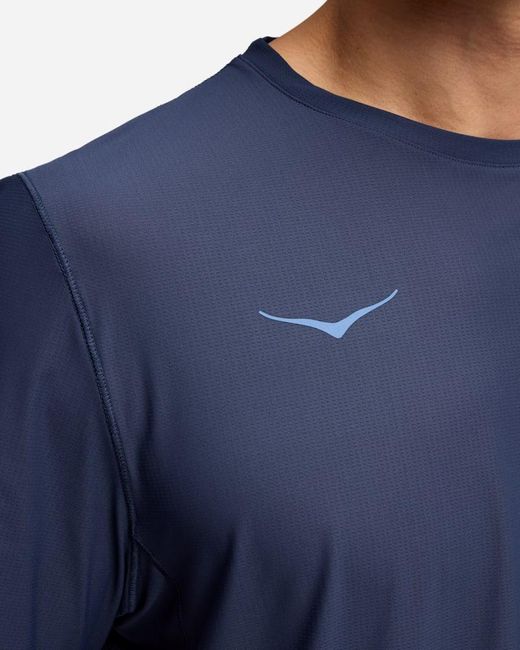 Hoka One One Blue Airolite Short Sleeve Top 2.0 for men