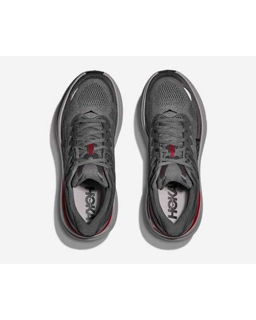 Hoka One One Gray Bondi 9 Road Running Shoes for men