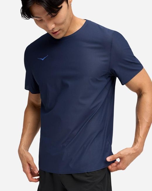 Hoka One One Blue Airolite Short Sleeve Top 2.0 for men
