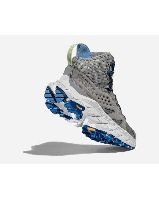 Hoka One One Anacapa Breeze Mid Schuhe für Herren in Galactic Grey/Cosmic Grey Größe 46 | Wandern in Blue für Herren