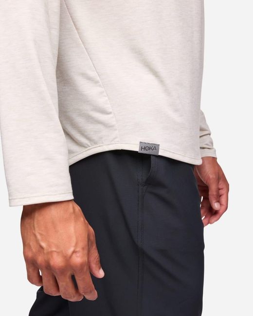 Hoka One One White Essential Ls T-shirt for men