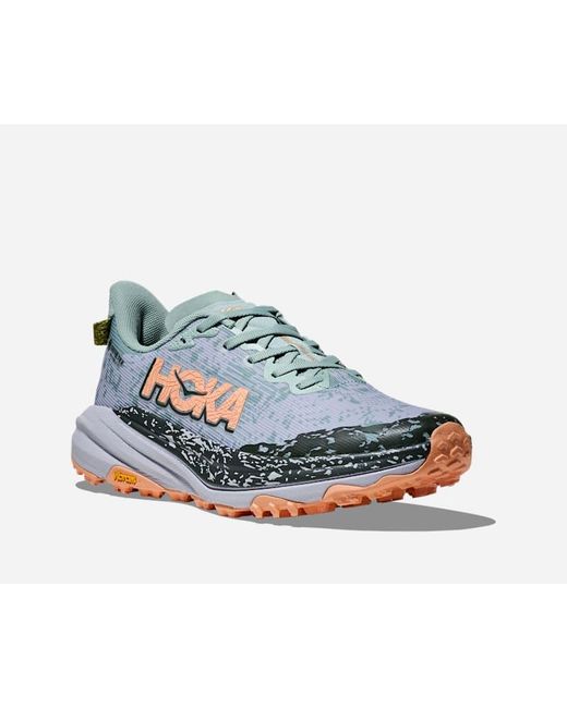 Hoka One One Blue Speedgoat 6 GORE-TEX Schuhe für Damen in Jade/Ash Grey Größe 36 2/3 | Gelände