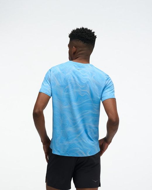 Hoka One One Blue Everyrun Short Sleeve Top for men