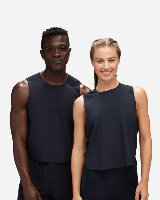 Hoka One One Blue Race Day Tank Top for men