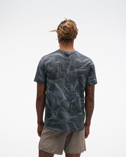 Hoka One One Blue Everyrun Short Sleeve Top for men