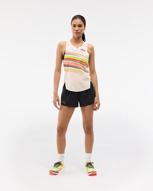Hoka One One White Race Day Singlet