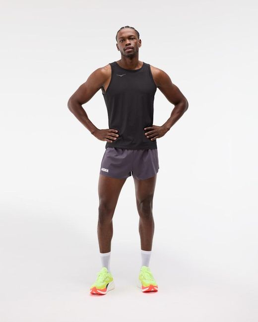 Hoka One One Black Race Day Split Shorts for men