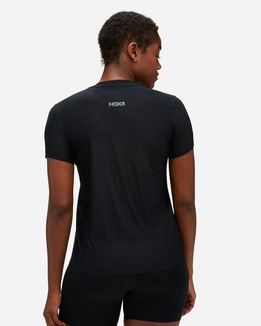 Hoka One One Black Airolite Run Short Sleeve Top