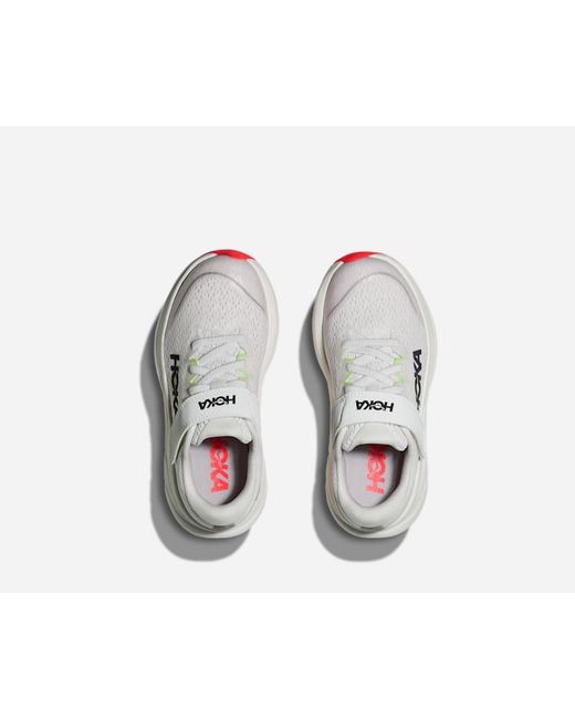 Hoka One One White Kid's Rincon 4 Road Running Shoes