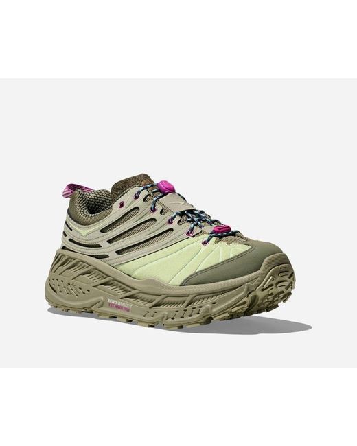 Hoka One One Green Elite Terrain System Stinson EVO OG Schuhe in Sea Moss/Luna Moth Größe 38 | Lifestyle
