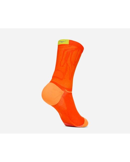 Hoka One One Orange Halblange Clifton Laufsocken in Lava Größe S