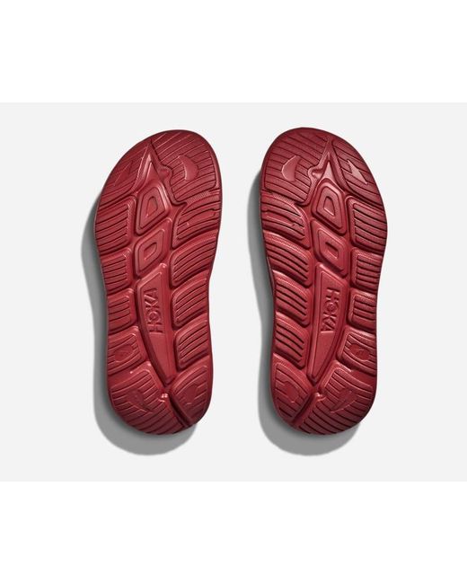 Ora Recovery Slide 3 Chaussures En Taille Hoka One One en coloris Red