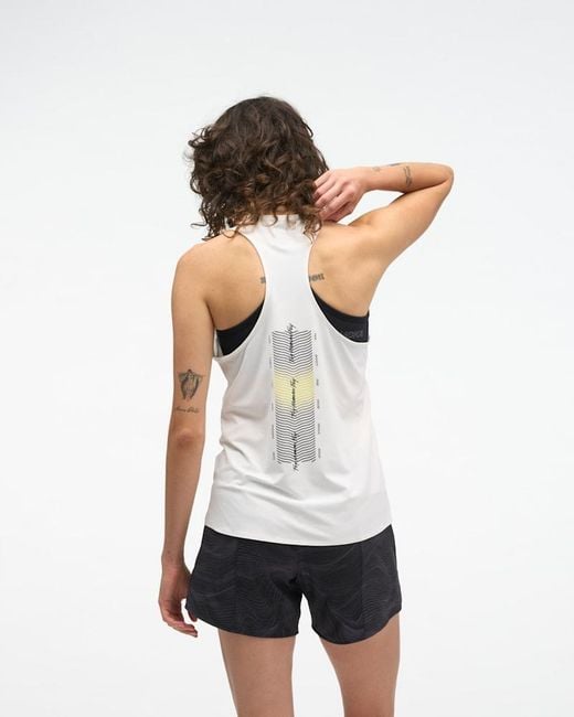 Hoka One One White Everyrun Tank Top
