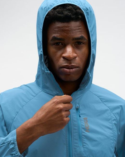 Hoka One One Blue Skyflow Wind Jacket for men