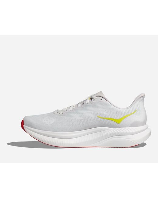 Hoka One One White Mach 6 Road Running Shoes for men