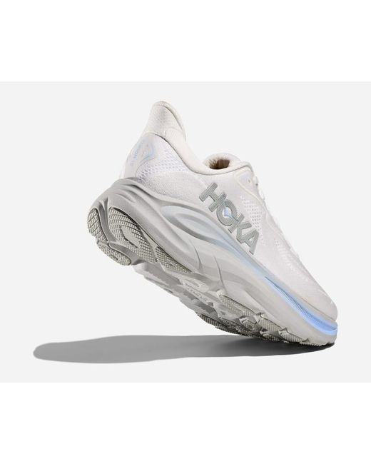 Hoka One One White Clifton 10 Road Running Shoes for men