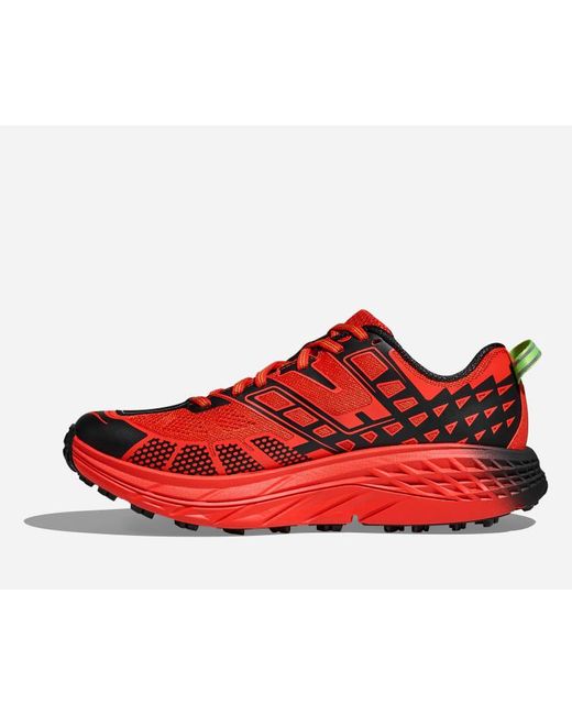 Hoka One One Red Speedgoat 2 Trail Shoes
