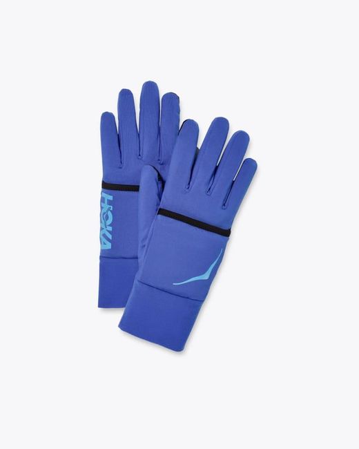 Hoka One One ColdSnap Fleecehandschuhe in Dazzling Blue Größe L | Handschuhe
