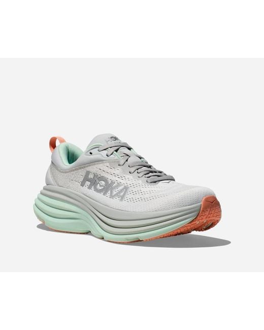 Hoka One One Gray Bondi 8 Running Shoes
