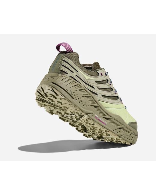 Hoka One One Green Elite Terrain System Stinson EVO OG Schuhe in Sea Moss/Luna Moth Größe 38 | Lifestyle
