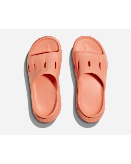 Hoka One One Red Ora Recovery Slide 3 Schuhe in Papaya/Papaya Größe M42 2/3/ W44 | Freizeit