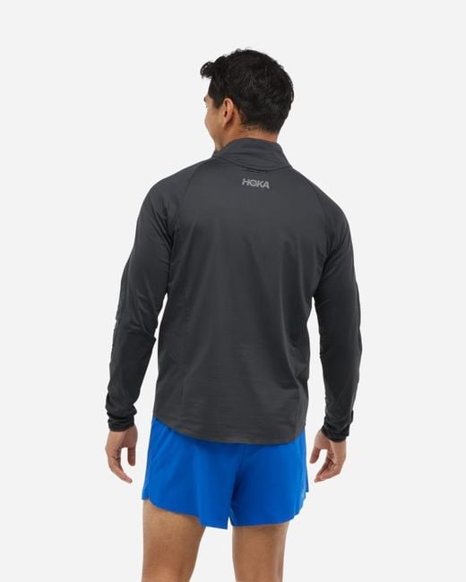 Hoka One One Blue Glidetech Quarter Zip Jacket for men