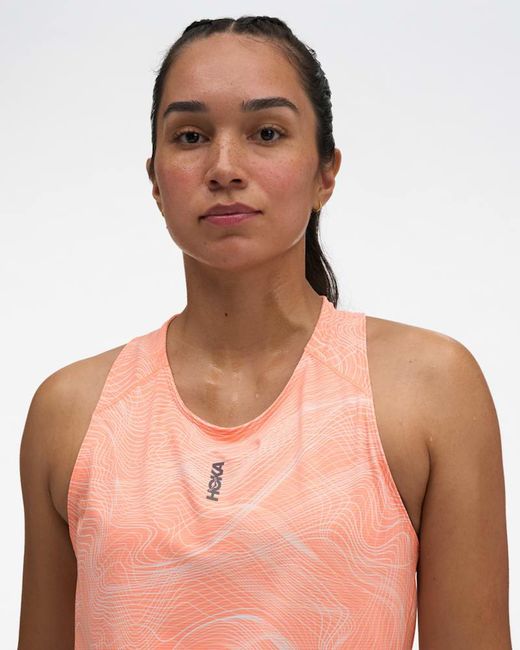 Hoka One One Red Everyrun Tank Top