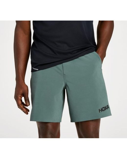 Hoka One One Active Shorts für Herren in Balsam Green Größe S | Shorts in Blue für Herren