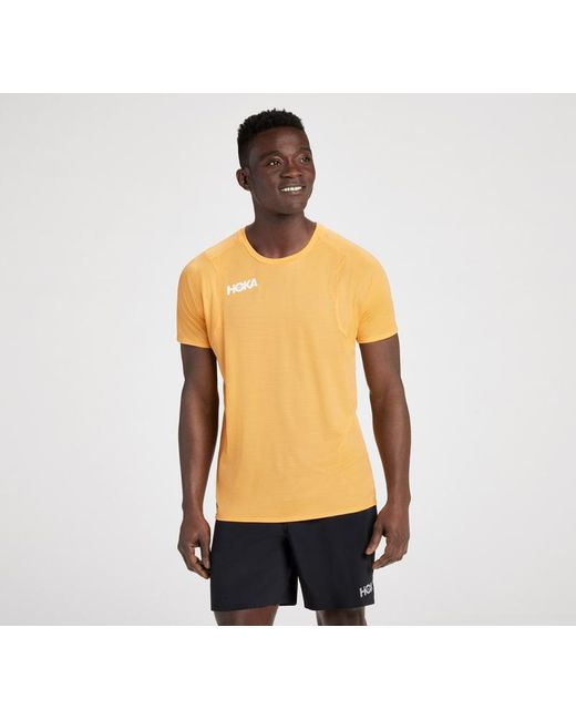 T-shirt à manches courtes Glide pour Homme en Mock Orange Taille S | T-Shirts À Manches Courtes Hoka One One pour homme en coloris Multicolor