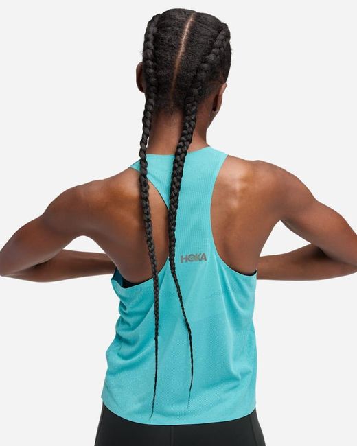 Hoka One One Blue Race Day Singlet
