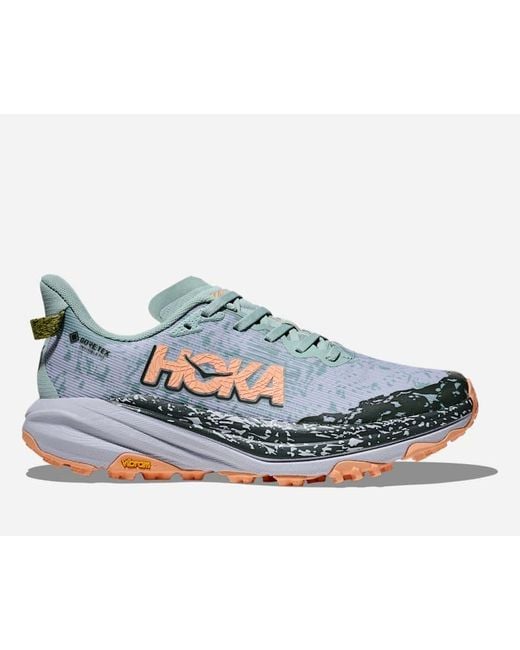 Hoka One One Blue Speedgoat 6 GORE-TEX Schuhe für Damen in Jade/Ash Grey Größe 36 2/3 | Gelände