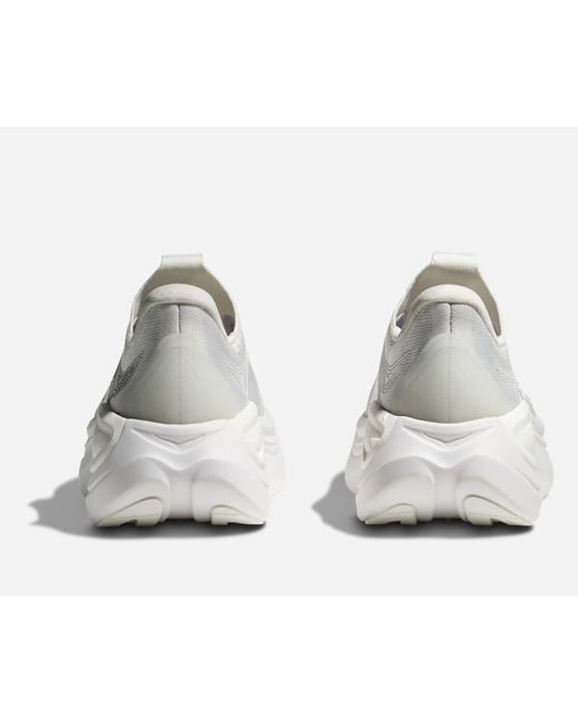Hoka One One White Skyward Laceless Recovery Shoes