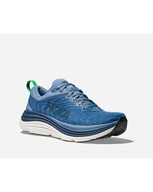Hoka One One Gaviota 5 Schuhe für Herren in Downpour/Thunder Cloud Größe 40 2/3 | Straße in Blue für Herren