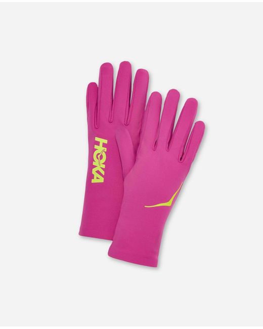 Hoka One One Pink Airolite Laufhandschuhe in Fuschia Größe XL | Handschuhe