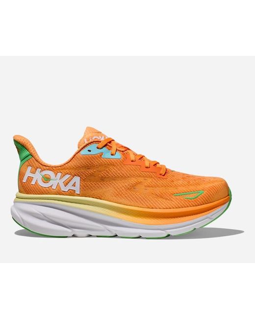 Hoka One One Gray Clifton 9 Road Running Shoes for men