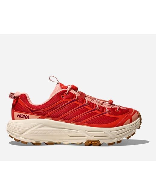 Hoka One One Red Tomato Vermillion Mafate Three2 Trainer