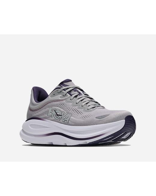 Hoka One One Gray Bondi 9 Road Running Shoes for men