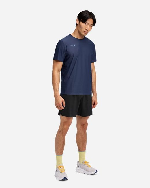 Hoka One One Blue Airolite Short Sleeve Top 2.0 for men