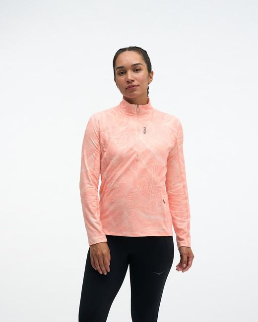 Hoka One One Pink Skyform Half Zip