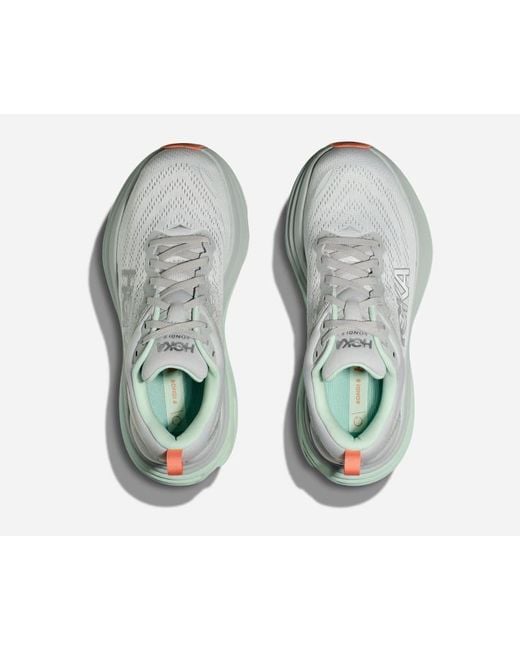 Hoka One One Gray Bondi 8 Running Shoes