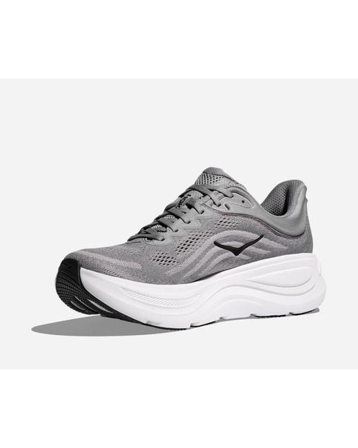 Hoka One One Gray Bondi 9 Road Running Shoes for men