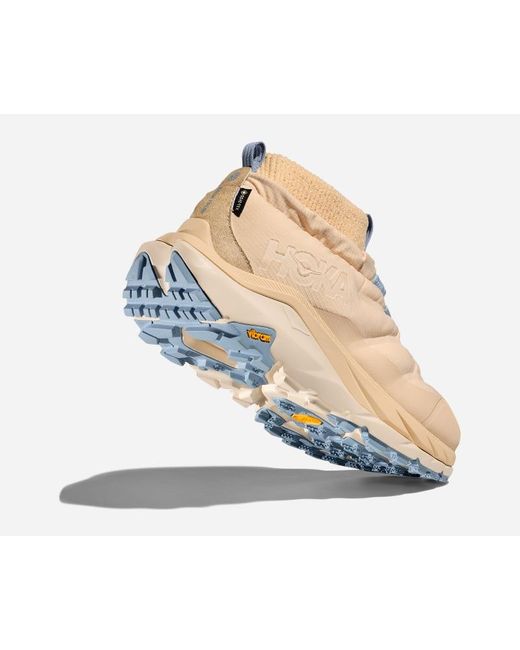 Hoka One One Kaha 2 Frost Moc GORE-TEX Schuhe für Herren in Oak/Drizzle Größe 49 1/3 | Lifestyle in Natural für Herren