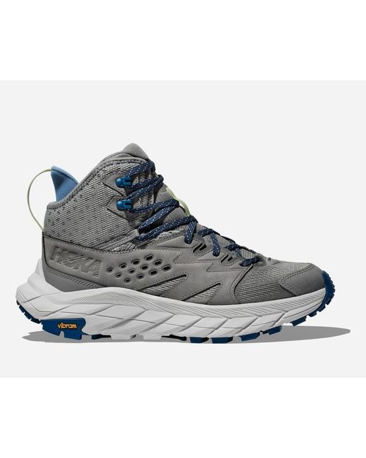 Hoka One One Anacapa Breeze Mid Schuhe für Herren in Galactic Grey/Cosmic Grey Größe 46 | Wandern in Blue für Herren