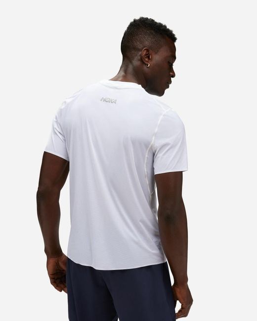 Haut de running Airolite pour Homme en White Taille L | T-Shirts À Manches Courtes Hoka One One pour homme