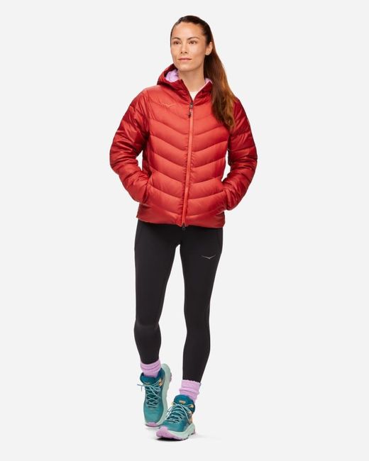 Hoka One One Red Outseeker Down Jacket