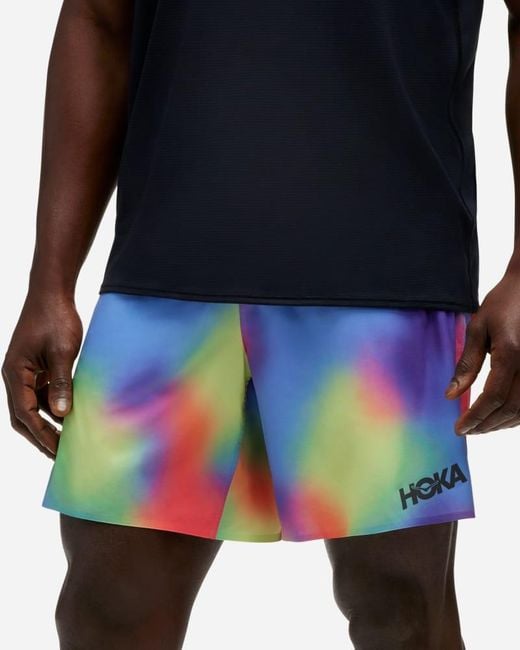 Hoka One One Shorts, 18 cm für Herren in Multi Größe XS | Shorts in Blue für Herren