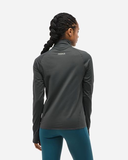 Hoka One One White Glidetech Quarter Zip Jacket