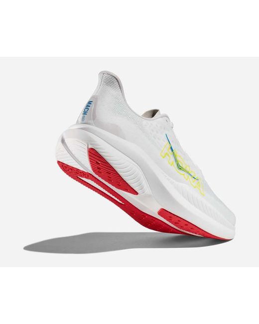 Hoka One One White Mach 6 Road Running Shoes for men